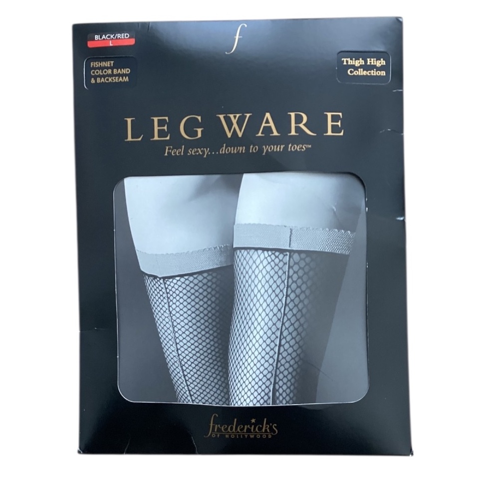 Frederick’s of Hollywood Thigh High Fishnet Backseam Stockings